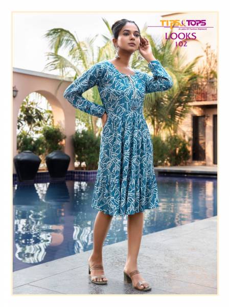 Looks Vol 3 By Tips And Tops Short Printed Kurtis Catalog